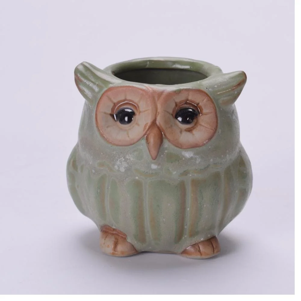 Mini Cactus Planter Flower Pot Planter Owl Ceramic Succulent Plant Pots Indoor Window Herb Flower Pot Container Wyz20603