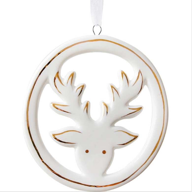 2020 Newest Christmas Tree Topper Gifts Ceramic X&prime;mas Deer Hanging Ornament