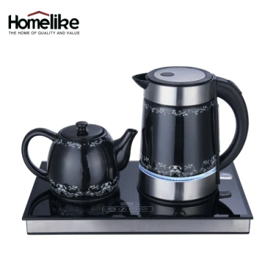 Household Appliance Tea Maker Machine1.7L Electric Automatic Turkey Ceramics Coffee and Tea Kettle Tray Set