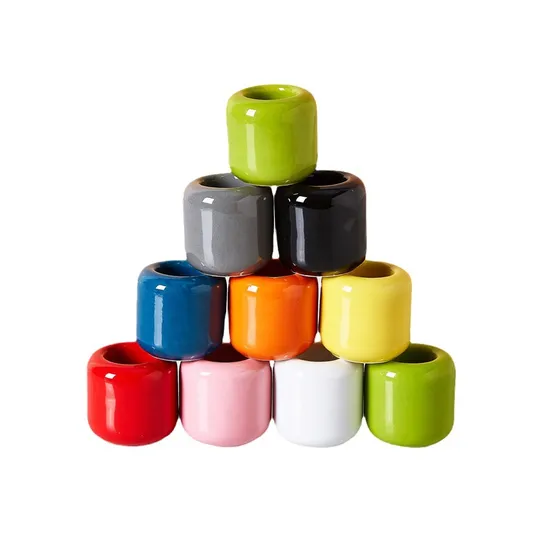 Custom Logo Nordic Ceramic Candle Jars with Lids Candle Cans Small Capacity Home Decor