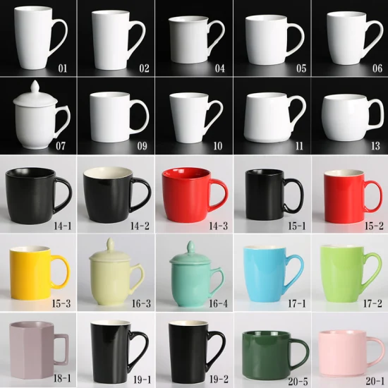 Hot Selling Alphabet Ceramic Mug Set with Lid Spoon Drinking Cup Couples Household Tea Cup